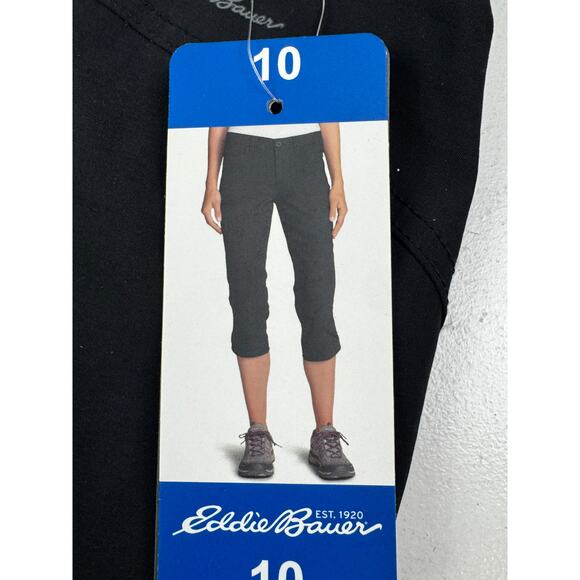 Eddie Bauer Rainier Capris Black Lightweight Activewear Hiking Women's Size 10 - Picture 5 of 9